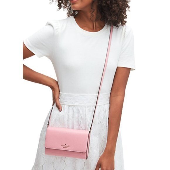 NWT KATE SPADE Harlow Detachable Strap Carnation Pink - Picture 2 of 13